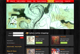 Art gallery website | dynamic gallery management website